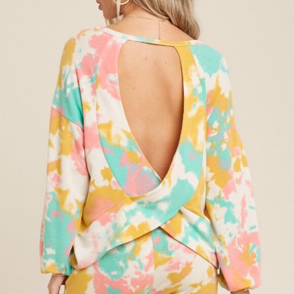 111 $22. Live Start, NWT 2piece lounge set Open back Top and Jogger - Picture 7 of 10